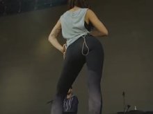 Lena Meyer-Landrut showing off her yoga pants during a concert
