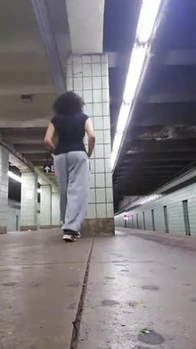 Masturbating at the NYC Subway Station