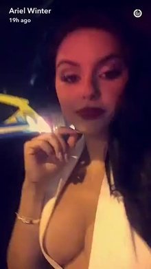 Ariel Winter dancing around in the back of a cab.