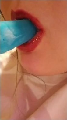 Oops I got (f) lipstick on my popsicle!