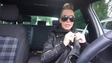 Driving in leather jacket!