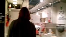 Woman gives blowjob in an IKEA