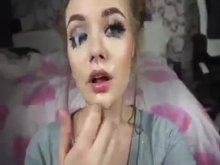 MissBanana gets cum on eyelash