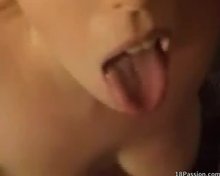 tongue and boobs