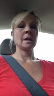 MILF secretly playing with her pussy on backseat of car as her friends drive