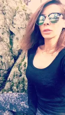Breasts flash in a park