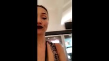 Sexy chick flashing her pussy at the mall